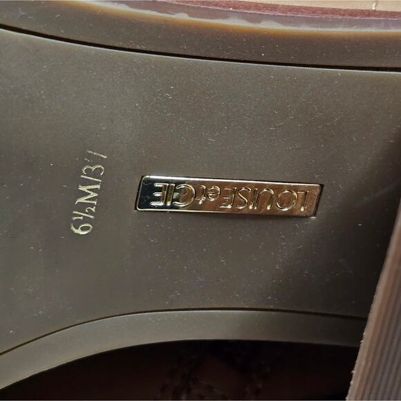 Louise et cie BROWN LEATHER Uzma ALE Booties boots Size 6.5 - Picture 11 of 11